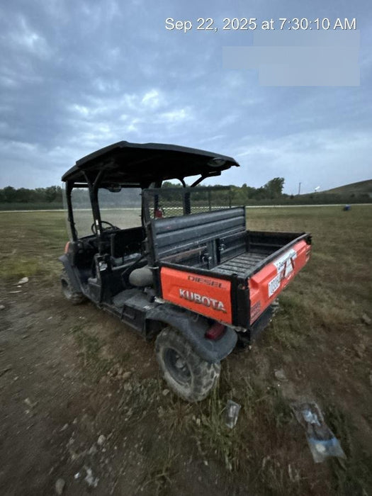 Kubota RTV-X1140W-H 4WD utility cart -LED strobe -Windshield tempered glass -Plastic canopy -Wire harness kit -Backup alarm