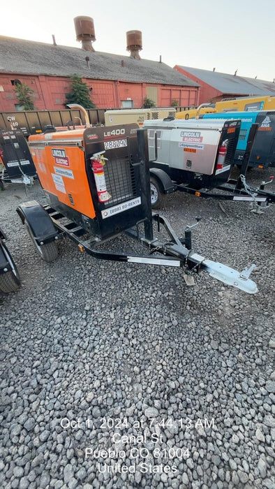 2023 Lincoln Electric LE400 Kubota V1505, Trlr, Cable Rack, Light Kit, ES Decals, T3