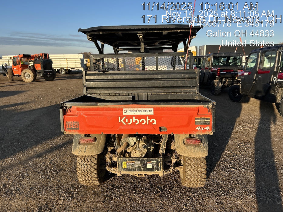 2022 Kubota RTV-X1140W-H Plastic Canopy, Windshield Acrylic Clear, LED Strobe Light, Wire Harness Kit, Back up Alarm