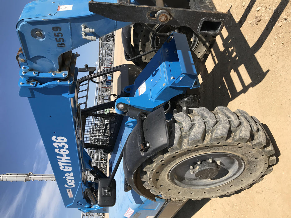2018 Genie GTH-636 Genie GTH-636 w/Open ROPS, Solid Tires, Work Light/Beacon, 48" Carriage and Forks