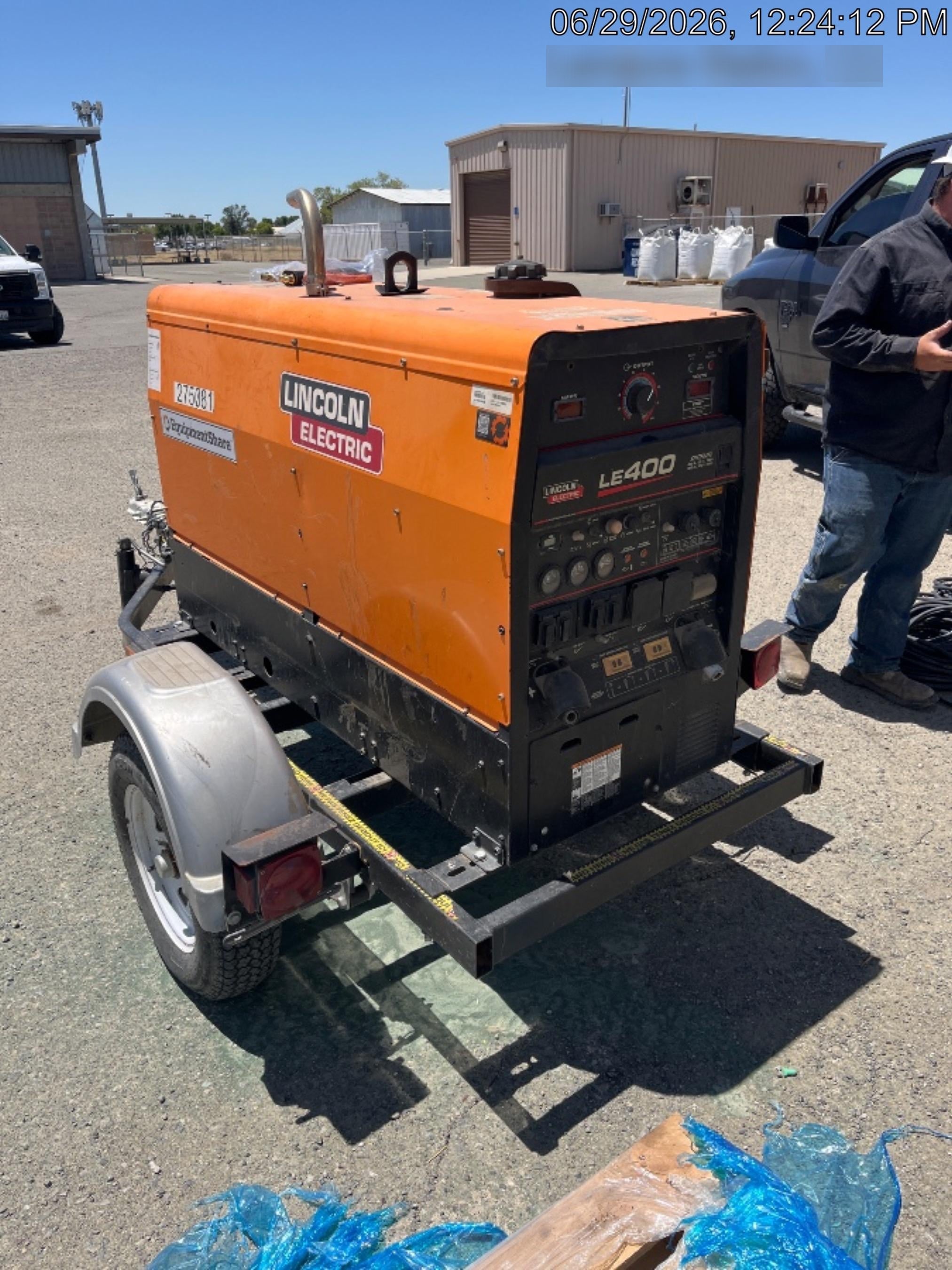 2022 Lincoln Electric LE400 Kubota V1505, Trlr, Cable Rack, Light Kit, ES Decals, T3