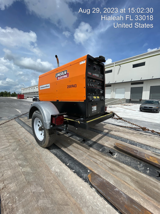 2022 Lincoln Electric LE400 Kubota V1505, Trlr, Cable Rack, Light Kit, ES Decals, T3