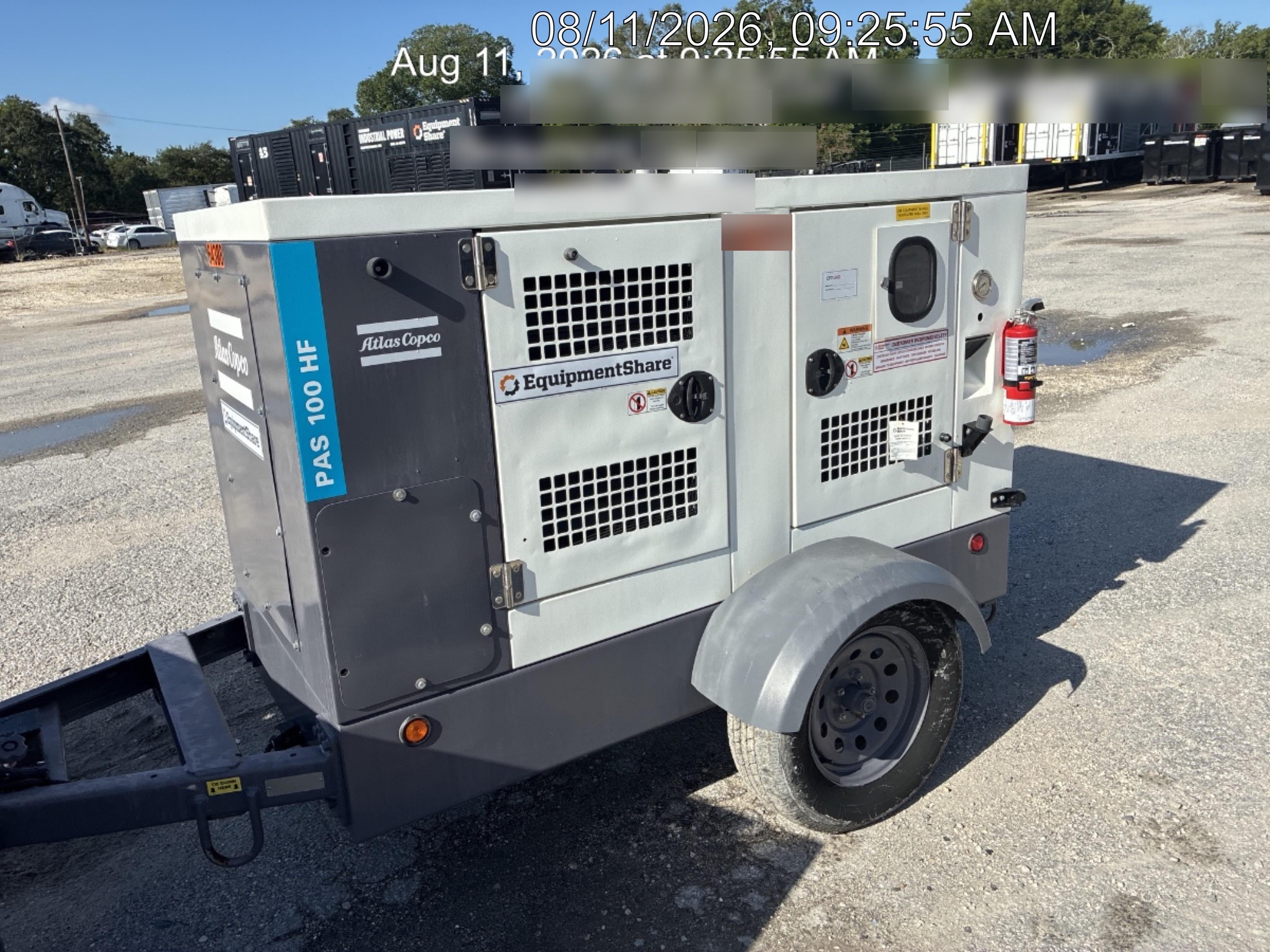 2020 ATLAS COPCO PAS 100 HF CS Enclosed