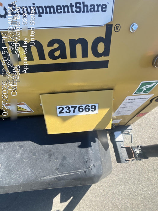 2022 Allmand NLV3GR (4) LED Light Fixture 350W, 23' Vertical Mast, 3kW Prime, Towable, ES Decals, T3