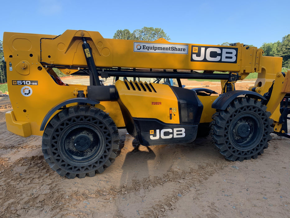 2020 JCB 510-56 Canopy, Solid Tires, Work Lights, Beacon, Aux Hydraulics, Back up Alarm, Lifting Eye, ES Decals