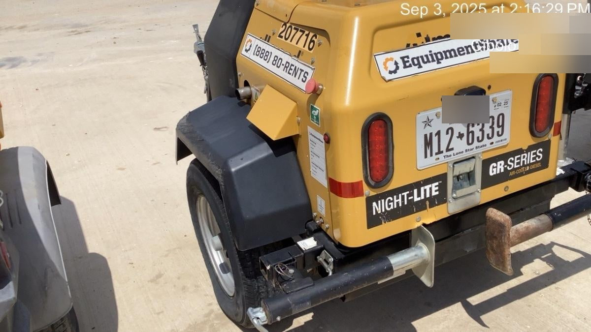 2022 Allmand NLV3GR (4) LED Light Fixture 350W, 23' Vertical Mast, 3kW Prime, Towable, Deep Sea L401, Leveling Jacks, Yanmar T4F 5.8hp