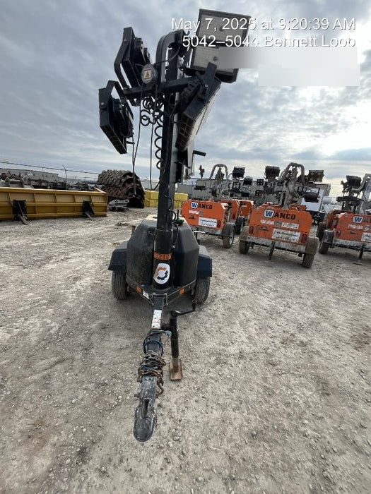 2022 Allmand NLV3GR (4) LED Light Fixture 350W, 23' Vertical Mast, 3kW Prime, Towable, Deep Sea L401, Leveling Jacks, Yanmar T4F 5.8hp