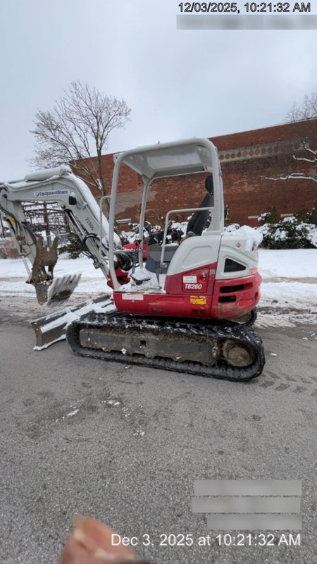 2019 Takeuchi TB260 Takeuchi TB260 Canopy w/Rubber Tracks, Auxiliary Hydraulics, Standard Blade, Manual QC