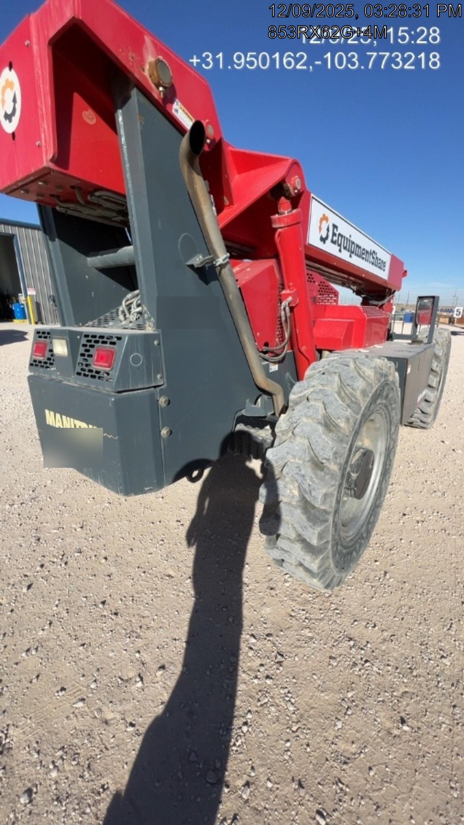 2018 Manitou MTA8044 MTA 8044 - 74 HP T4, Canopy, Worklights/Strobe, Beacon, 66" Carriage, 48" Forks, Solid Tires, Lift Hook, Aux Hydraulics