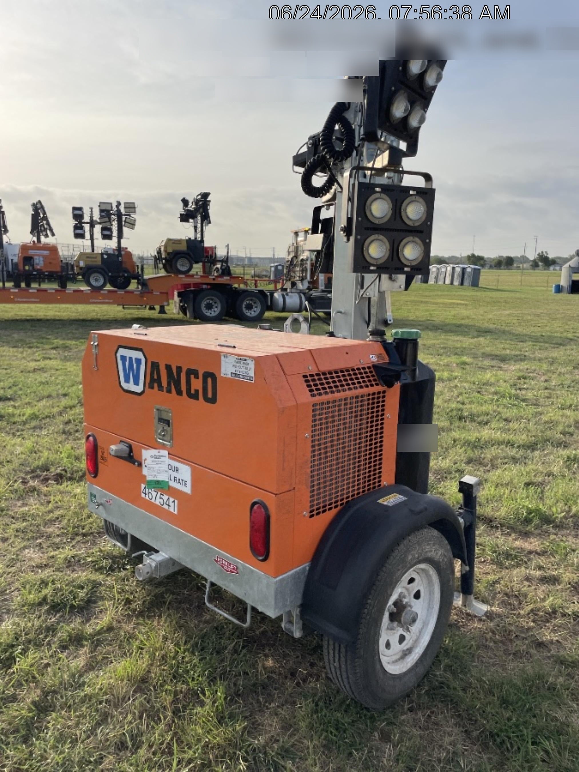 2024 Wanco WLTT-4MM4K Diesel, Deep Sea Controller, Shore Power Plug, Auto Start, (4) 350W LED Floodlights, 4kW Generator, 60 Gal Fuel Tank, 2" Ball, T3