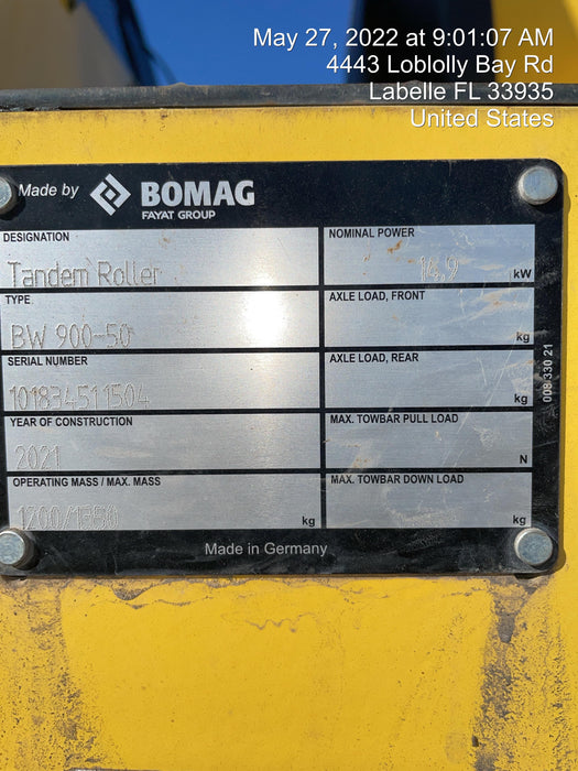 2021 BOMAG BW 900-50