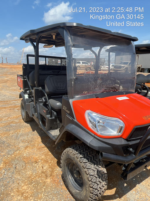 2022 Kubota RTV-X1140W-H Plastic Canopy, Windshield Acrylic Clear, LED Strobe Light, Wire Harness Kit, Back up Alarm