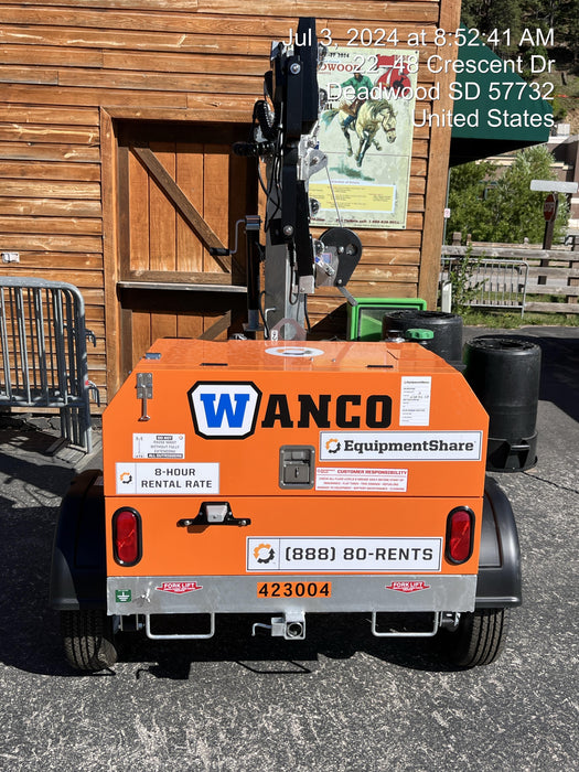 2024 Wanco WLTT-4MM4K Diesel, Deep Sea Controller, Shore Power Plug, Auto Start, (4) 350W LED Floodlights, 4kW Generator, 60 Gal Fuel Tank, 2" Ball, T3
