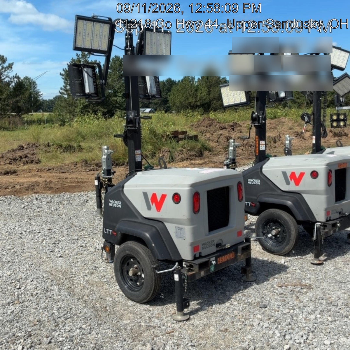 2024 Wacker Neuson LTT4 Diesel, Kohler KDW702, Deep Sea Controller, Auto Start, LED 320W, Bypass Outlet, T3