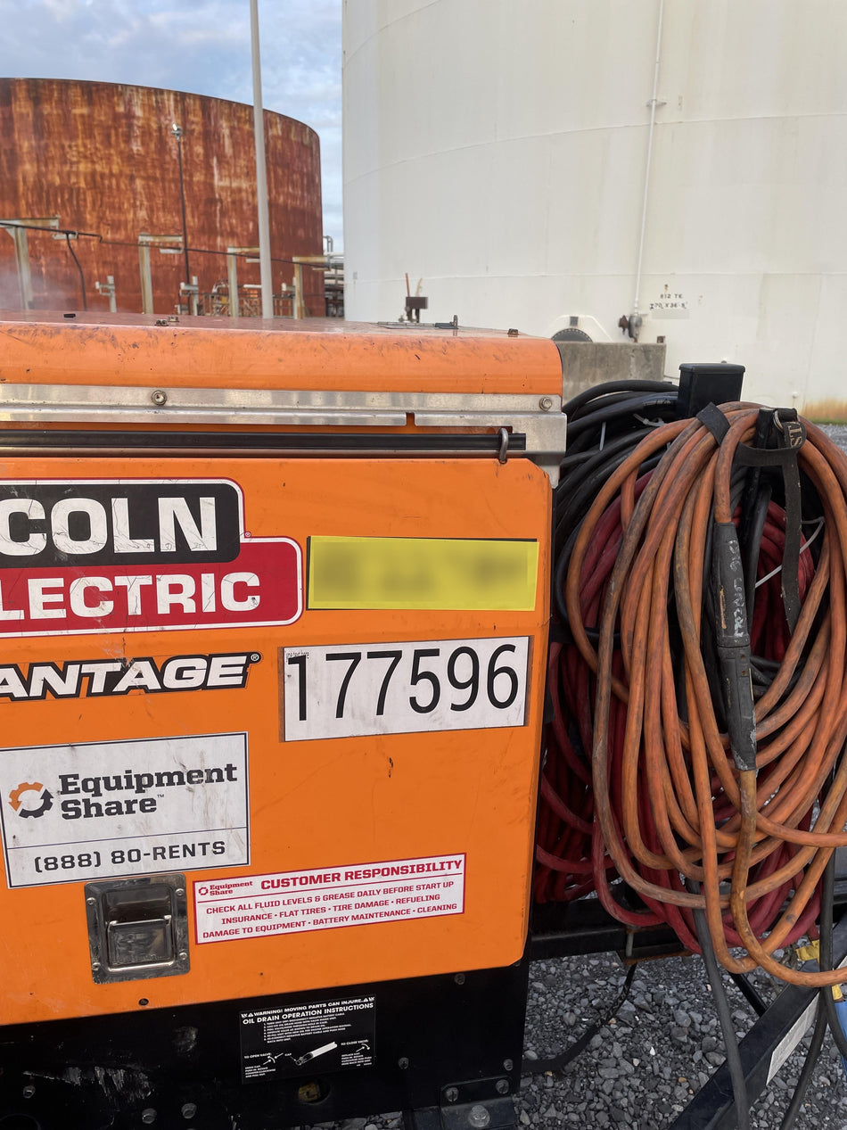 2021 Lincoln Electric Vantage 322 Vantage 322 Ready Pak 3 w/ Decals, ORANGE (includes trailer, cable rack, fender light kit) NO Telematics
