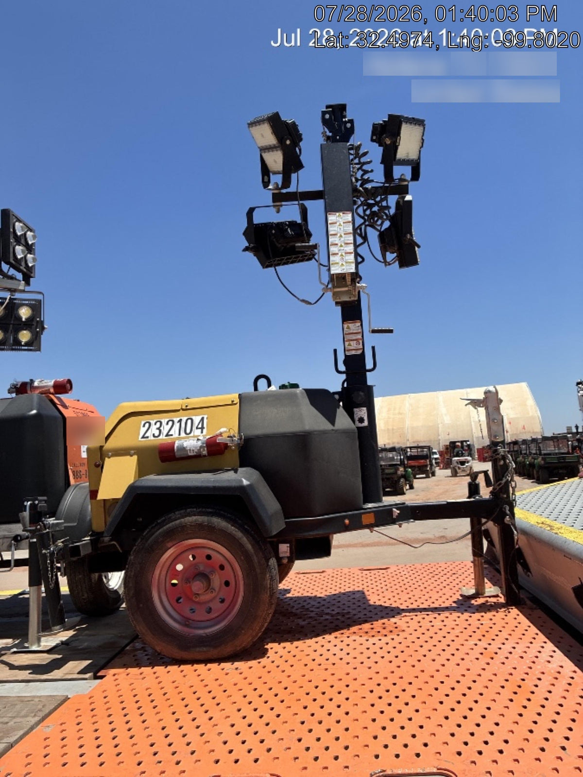 2022 Allmand NLV3GR (4) LED Light Fixture 350W, 23' Vertical Mast, 3kW Prime, Towable, Deep Sea L401, Leveling Jacks, Yanmar T4F 5.8hp