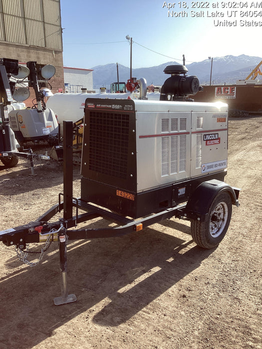 2021 Lincoln Electric Air Vantage 566 Air Vantage 566X Ready Pak 3 (includes trailer, cable rack, fender light kit); no telematics