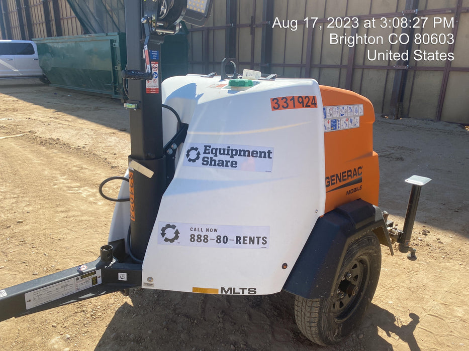 2023 Generac MLT2 Diesel, Flex Switch 120V Input, Powerzone Controller, (4) 320W LED Lights, 4kW Generator, 39.9 Gal Fuel Tank, 2" Ball, T3