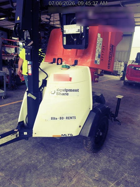 2023 Generac MLT2 Diesel, Flex Switch 120V Input, Powerzone Controller, 
(4) 320W LED Lights, 4kW Generator, 39.9 Gal Fuel Tank, 2" Ball, T3