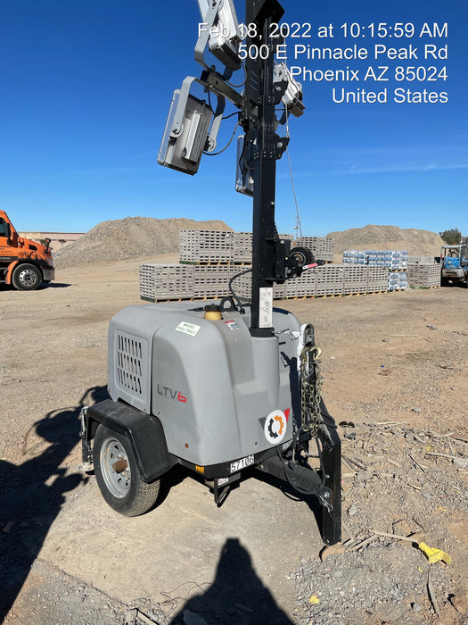 Allmand NLV3GR (4) LED Light Fixture 350W, 23' Vertical Mast, 3kW Prime, Towable, Deep Sea L401, Leveling Jacks, Yanmar T4F 5.8hp