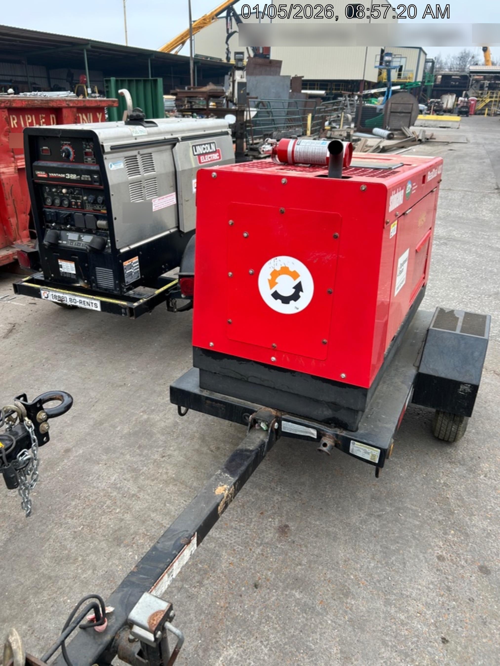 2022 Shindaiwa DGW400MDL Kubota D902 Engine, 23 HP, Dual Op Welder, Wire, Arc, Droop Stick, Tig, and CC Stick Functionality, Simulphase, 3 Phase and 1 Phase Gen Output, Single Axle NB Trlr, Slr Trckl Chrg 12V 12W, Fire Ext