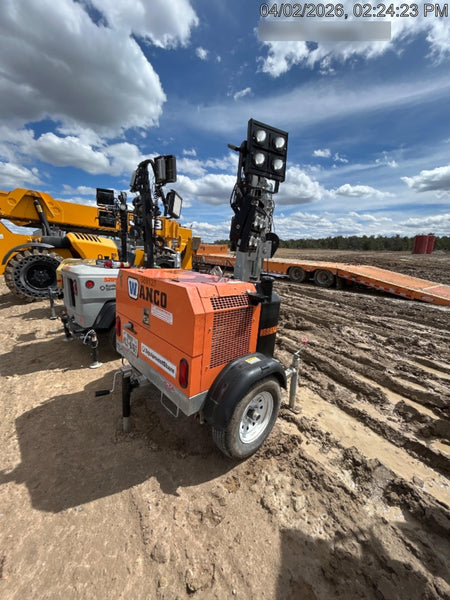 2024 Wanco WLTT-4MM4K Diesel, Deep Sea Controller, Shore Power Plug, Auto Start, (4) 350W LED Floodlights, 4kW Generator, 60 Gal Fuel Tank, 2" Ball, T3