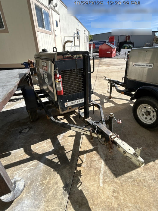 2019 Lincoln Electric Vantage 322 Welder Ready-Pak 3, Two wheel trailer, Fender and Light kit, Cable Rack