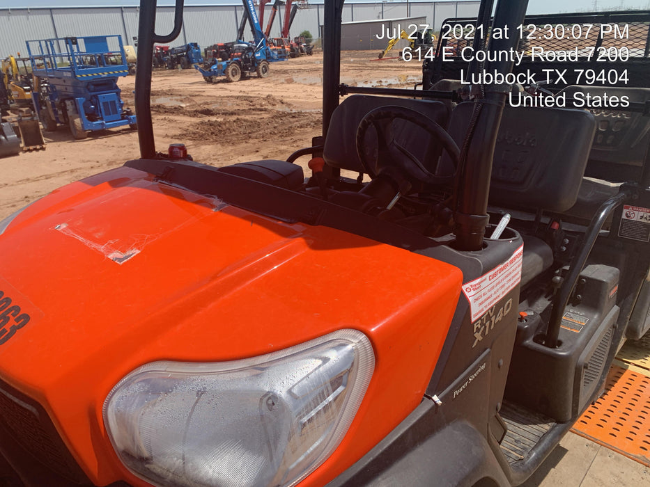Kubota RTV-X1140W-H Canopy, 4-Seater, Diesel, Windshield Acrylic Clear, LED Strobe, Backup Alarm