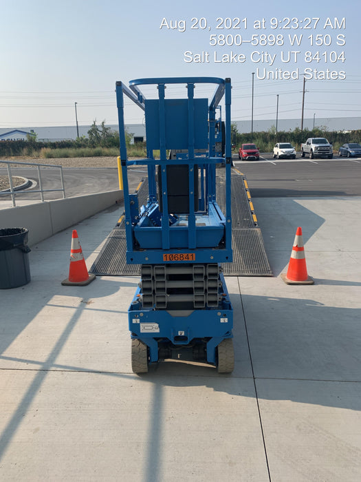 2020 Genie GS-1930 Solid Non Marking Tires, Beacon, Folding rails with half height swing gate, 800W Inverter
