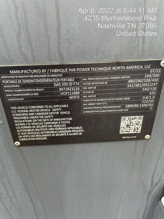 2021 ATLAS COPCO QAS200