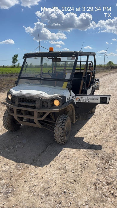 2022 Kawasaki Mule PRO-DXT Standard Options, Backup Alarm, Beacon, Plastic Hard Top, Poly Windshield, Horn Kit