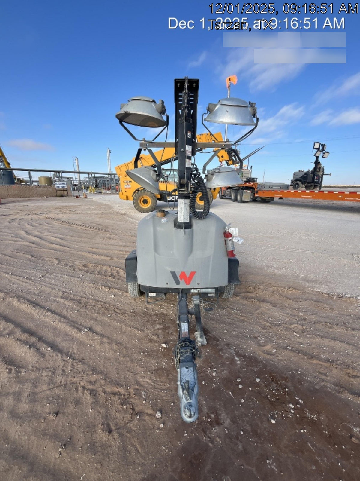 2019 Wacker Neuson LTV6L-MH Mobile Light Tower w/Fuel Level Sensor Installed