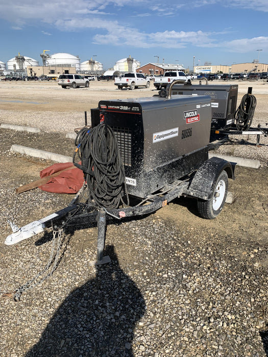 2019 Lincoln Electric Vantage 322 Welder Ready-Pak 3, Two wheel trailer, Fender and Light kit, Cable Rack