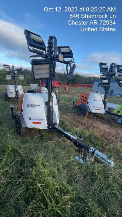 2023 Generac MLT2 Diesel, Flex Switch 120V Input, Powerzone Controller, (4) 320W LED Lights, 4kW Generator, 39.9 Gal Fuel Tank, 2" Ball, T3