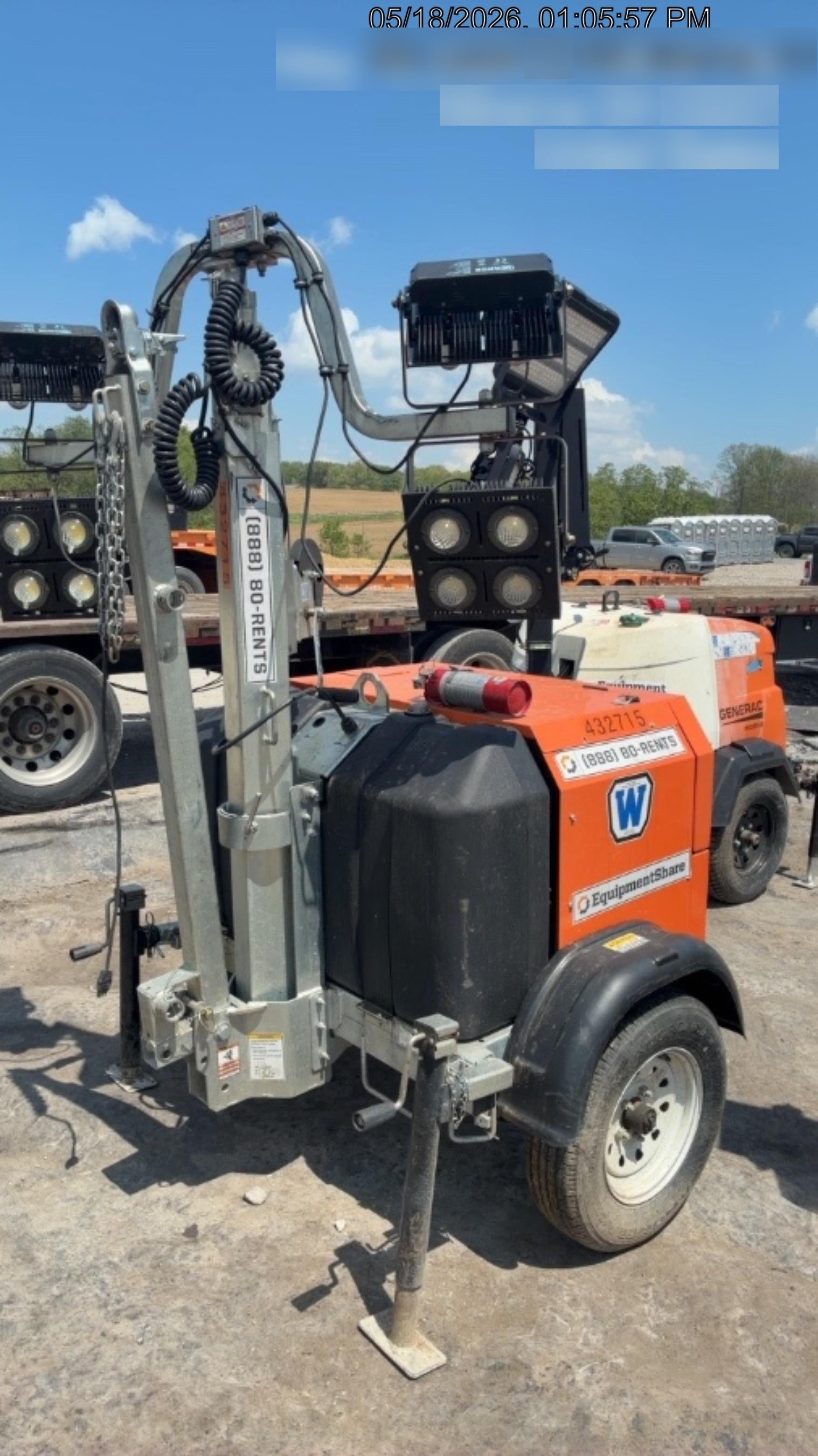 2024 Wanco WLTT-4MM4K Diesel, Deep Sea Controller, Shore Power Plug, Auto Start, (4) 350W LED Floodlights, 4kW Generator, 60 Gal Fuel Tank, 2" Ball, T3