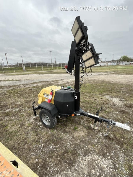 2020 Allmand NLV3GR (4) LED Light Fixture 350W, 23' Vertical Mast, 3kW Prime, Towable, Deep Sea L401, Leveling Jacks, Yanmar T4F 5.8hp