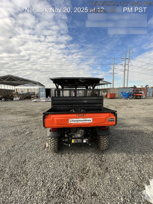 2022 Kubota RTV-X1140W-H Plastic Canopy, Windshield Acrylic Clear, LED Strobe Light, Wire Harness Kit, Back up Alarm