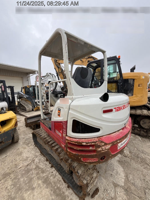 2019 Takeuchi TB240 Takeuchi TB240 Canopy w/Rubber Tracks, Auxiliary Hydraulics, Manual QC, Hydraulic Thumb, 12/18/24" Buckets
