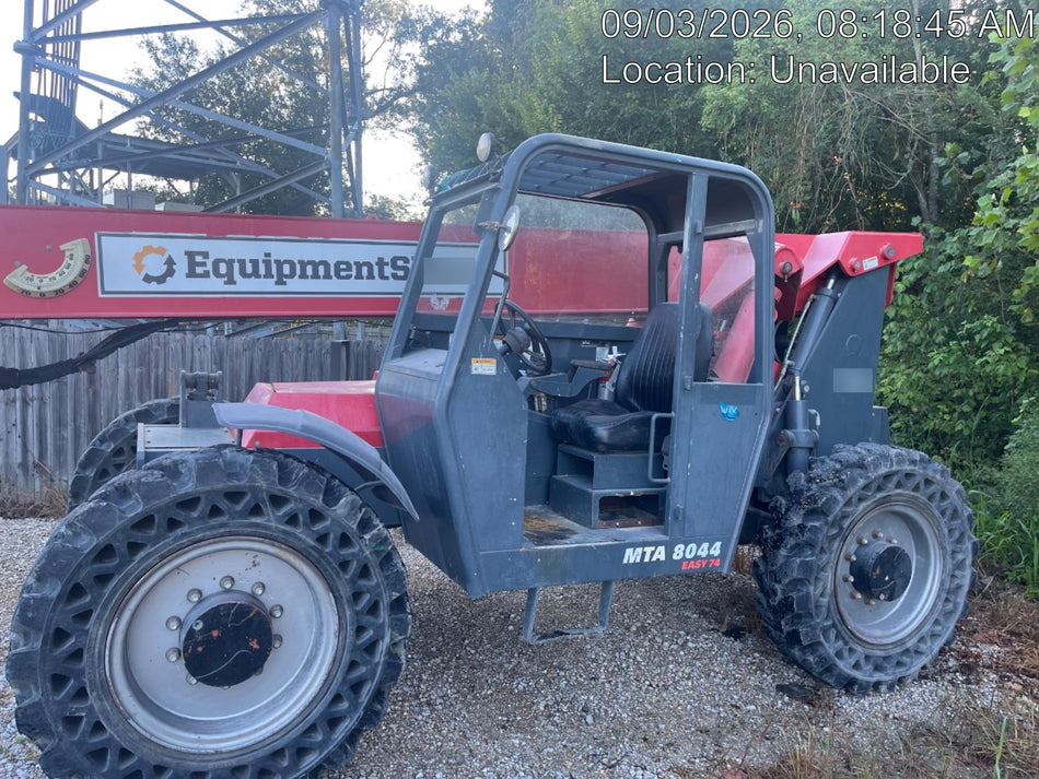 2018 Manitou MTA8044 MTA 8044 - 74 HP T4, Canopy, Worklights/Strobe, Beacon, 66" Carriage, 48" Forks, Solid Tires, Lift Hook, Aux Hydraulics