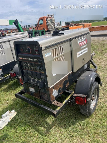 2019 Lincoln Electric Vantage 322 Welder Ready-Pak 3, Two wheel trailer, Fender and Light kit, Cable Rack