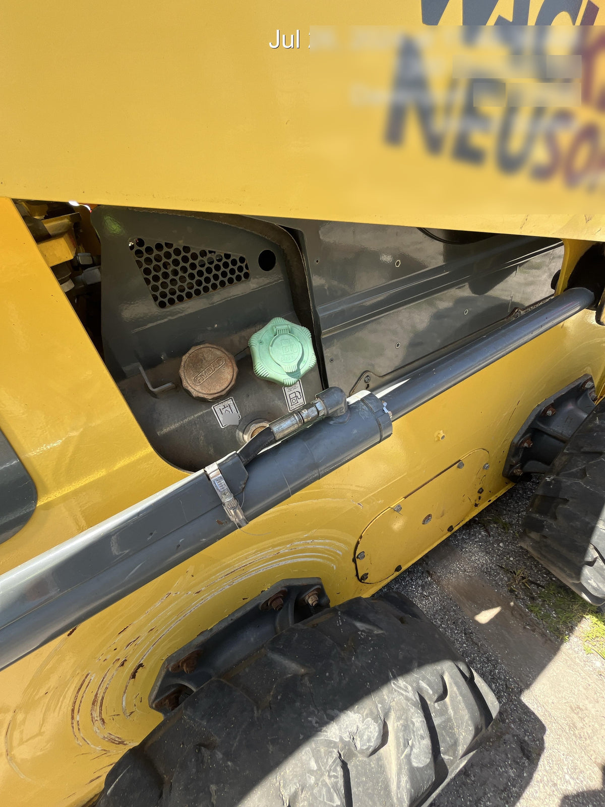 Wacker Neuson SW24 SW24 8k Wheeled Skid Loader, open ROPS, 75" Bucket LP w/ smooth bolt on edge, 72” Angle broom w/universal controller 8 pin