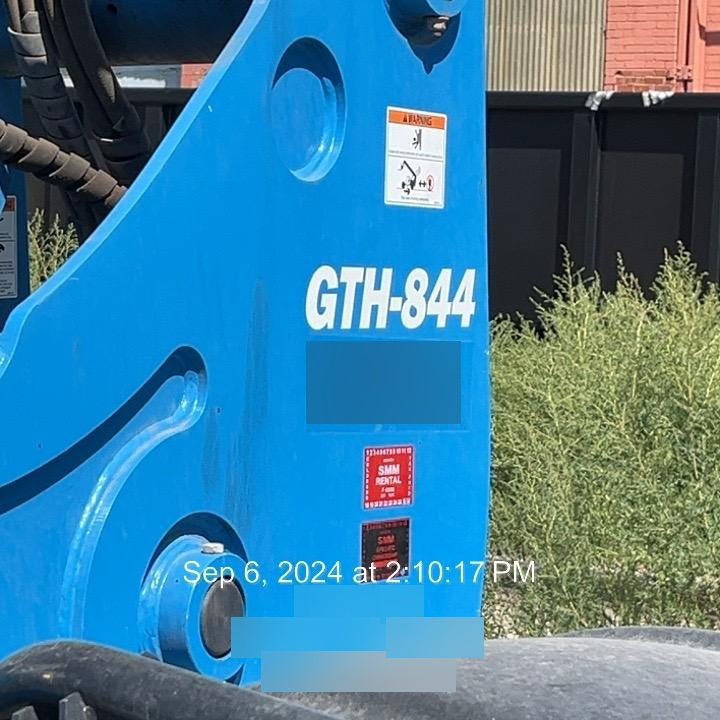 2018 Genie GTH-844 Genie GTH-844 w/Enclosed Cab w/HVAC, Work Lights, Solid Tires, Beacon, 60" Carriage and Forks