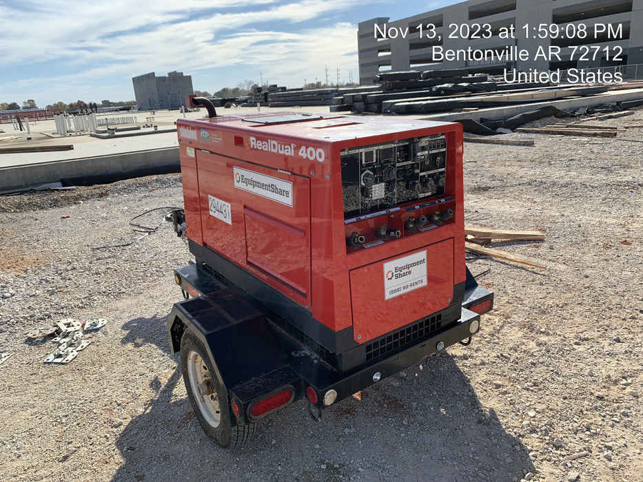 2023 Shindaiwa DGW400MDL Kubota D902 Engine, 23 HP, Dual Op Welder, Wire, Arc, Droop Stick, Tig, and CC Stick Functionality, Simulphase, 3 Phase and 1 Phase Gen Output, Single Axle NB Trlr, Slr Trckl Chrg 12V 12W, Fire Ext