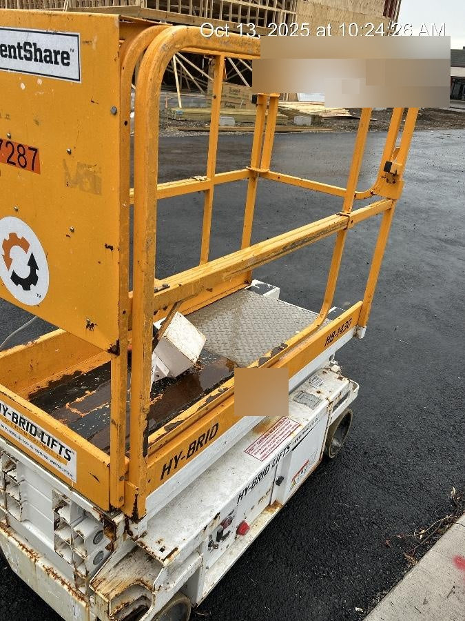 Custom Equipment HB-1430 Hy-Brid Scissor Lift
Platform capacity up to 670 lbs
Working height up to 20 ft
Weighs under 1,700 lbs
Non-marking wheels