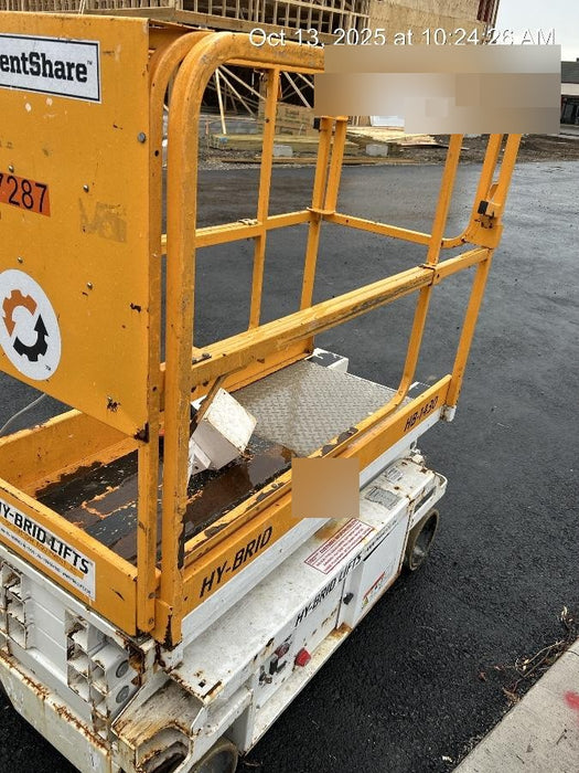 Custom Equipment HB-1430 Hy-Brid Scissor Lift
Platform capacity up to 670 lbs
Working height up to 20 ft
Weighs under 1,700 lbs
Non-marking wheels