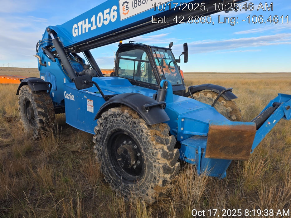 2019 Genie GTH-1056 Cab/Heat/AC, Solid RT Tires, LED Work Lights, Beacon 60" QA Carriage, 60" Forks