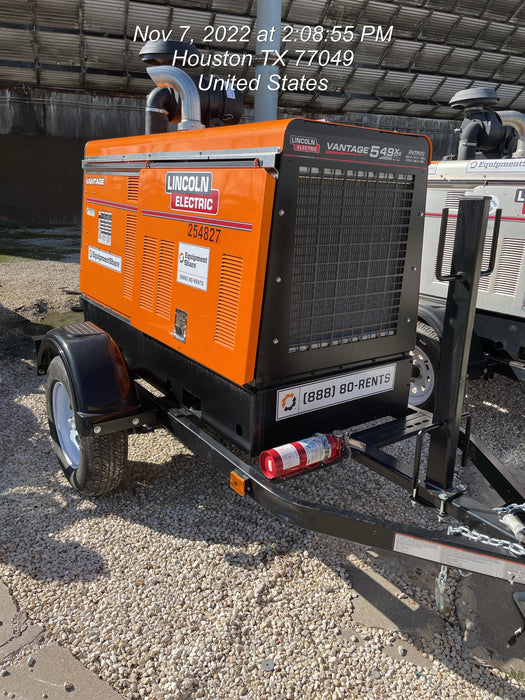 2022 Lincoln Electric Vantage 549X Crosslink Technology, Trailer Mounted, ES Decals, T3