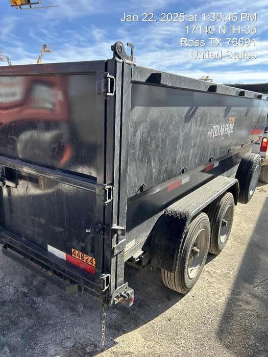 2024 TEXAS PRIDE TRAILERS 14'L x 7'W 5 Cu Yd Trunnion Hydraulic Dump