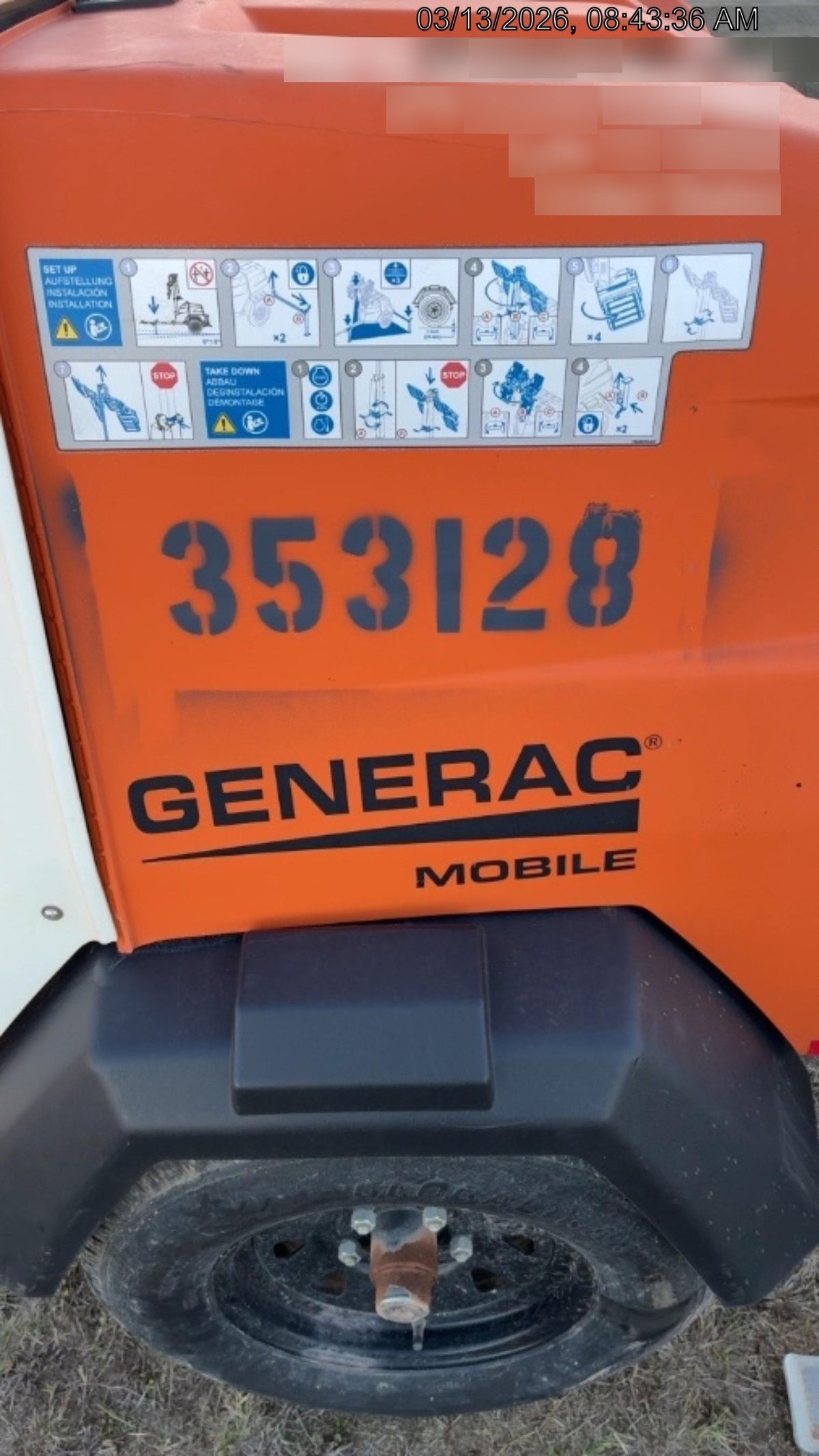 2023 Generac MLT2 Diesel, Flex Switch 120V Input, Powerzone Controller, (4) 320W LED Lights, 4kW Generator, 39.9 Gal Fuel Tank, 2" Ball, T3