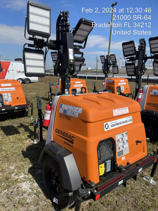 2023 Generac MLT2 Diesel, Flex Switch 120V Input, Powerzone Controller, 
(4) 320W LED Lights, 4kW Generator, 39.9 Gal Fuel Tank, 2" Ball, T3